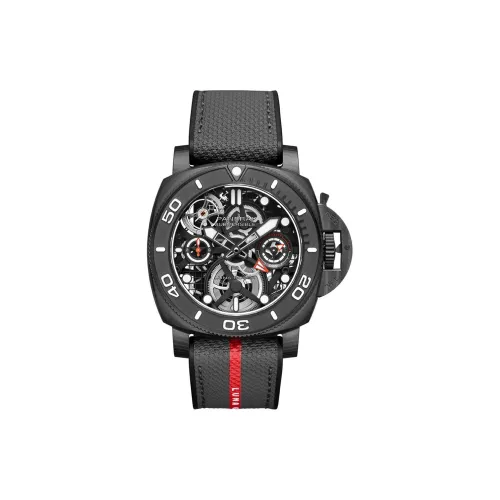 PANERAI Мужские часы с ручным заводом, модель SUBMERSIBLE Collection, 45 мм, черный