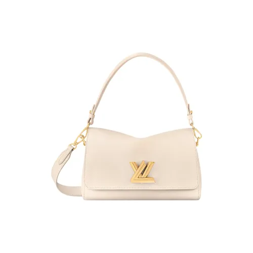 LOUIS VUITTON SOFT TWIST Корова Кожа Через плечо Одно плечо Сумка Женская Бежевая