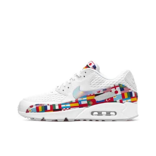 Nike Air Max 90 Low Топ Марафон Беговые кроссовки Унисекс Белый