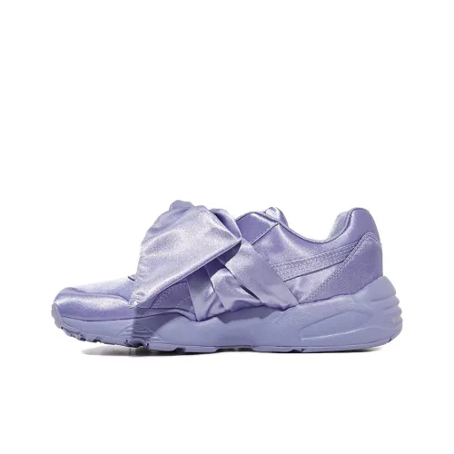 FENTY x PUMA Rihanna Fenty Амортизация Поддержка Низкие Кроссовки для Бега Женские Лавандовые с Бантом Винтаж