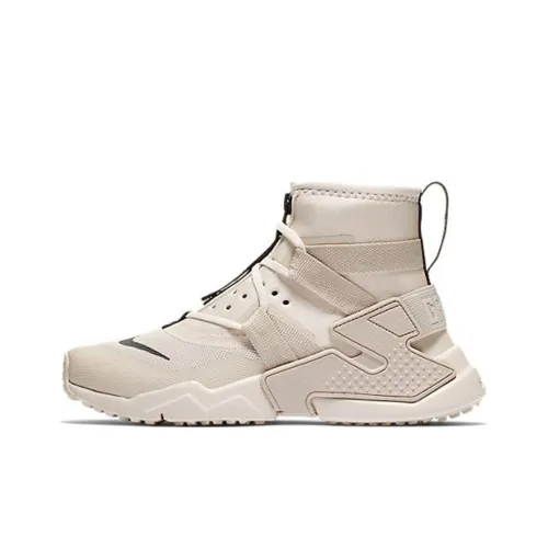 Nike Air Huarache Амортизация Поддержка Высокий Топ Марафон Беговые кроссовки Женские Экрю