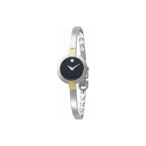 MOVADO Bella Collection Кварцевый механизм Женские часы 24 мм Черный циферблат Корпус из нержавеющей стали Ремешок из нержавеющей стали