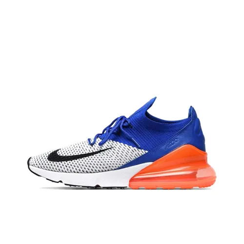 Nike Air Max 270 Low Беговые кроссовки Мужские Белые Синие и Оранжевые