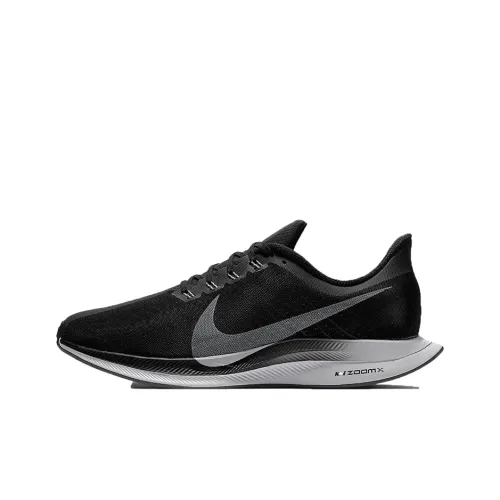 Nike Pegasus 35 Устойчивый к истиранию Дышащий Сбалансированный Легкий Низкий Топ Марафон Беговые кроссовки Унисекс Черный Чернила