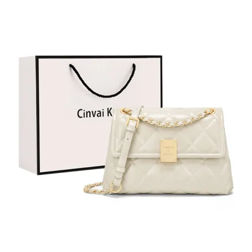 CinvaiKrose Сумка через плечо из коровьей кожи с синтетической кожей плечевая сумка маленькая женская черный экрю