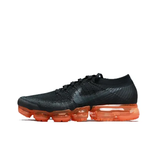 Nike Air Vapormax Low Топ Марафон Беговые кроссовки Мужской Черный Оранжевый