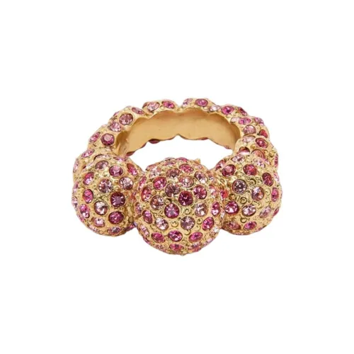 Оскар де ла Рента Латунь Стекло Кольца Женские Золото