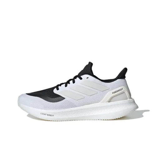 Adidas PUREBOOST 5 Устойчивый к истиранию Дышащие Низкие Беговые кроссовки Unisex Белый Черный