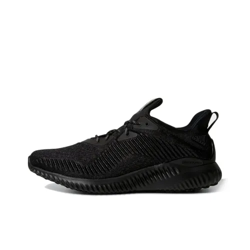 Adidas AlphaBounce Амортизаторы Shock Slip-Resistant Abrasion-Resistant Низкий Топ Повседневные Беговые кроссовки Мужские Черные