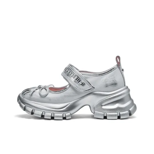 CHERYKALLY Туфли Мэри Джейн 5,5 см Женские Серебряные