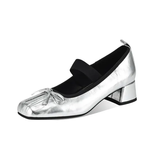 BOERDIQI Грубый каблук Мэри Джейн Женские туфли