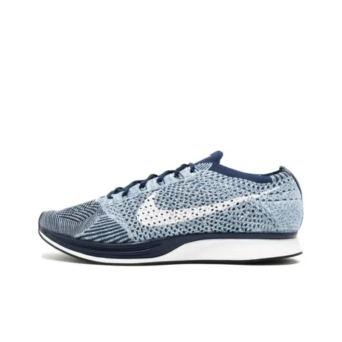 Nike Flyknit Racer Slip-resistant Abrasion-resistant Low Top Marathon Running Shoes Men's Blue Найк Flyknit Racer Противоскользящий Устойчивый к истиранию Низкий Топ Марафон Беговые Кроссовки Мужские Синий
