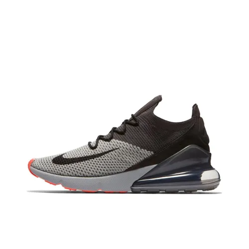 Nike Air Max 270 MID Топ Беговые кроссовки Унисекс Черный Серый