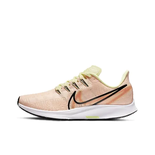 Nike Pegasus 36 Амортизация Резистентная Дышащая Поддержка Низкий Топ Марафон Беговые кроссовки Женские Розовый