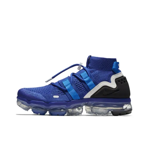 Nike VaporMax Flyknit MID Топ Беговые кроссовки Унисекс Королевский синий