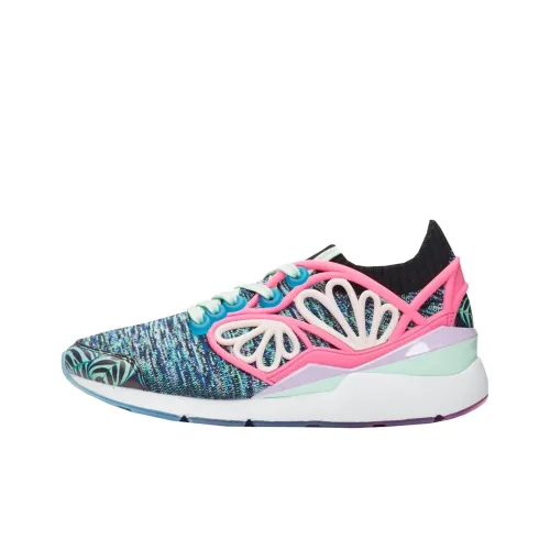 SOPHIA WEBSTER X PUMA Anzarun Fade Low Топ Беговые кроссовки Женские Зеленый розовый