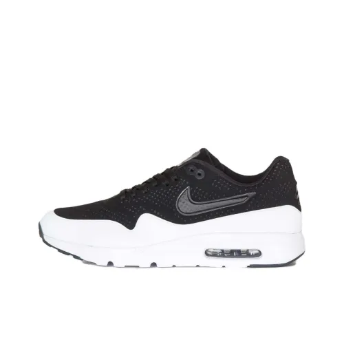 Nike Air Max 1 Low Топ Беговые кроссовки Мужской Черный белый