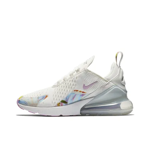 Nike Air Max 270 Легкий Низкий Топ Повседневный Универсальный Классический Женские Белый Фиолетовый