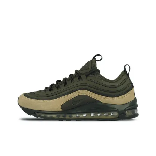 Nike Air Max 97 Low Топ Марафон Беговые кроссовки Мужской Хаки зеленый