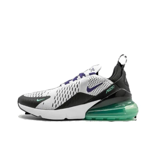 Nike Air Max 270 Low Топ Air Cushion Марафон Беговые кроссовки Женские Черный Белый Зеленый
