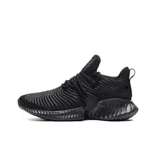 Adidas Alphabounce Instinct Амортизаторы Slip-Resistant Низкий Топ Повседневные Беговые кроссовки Унисекс Черный