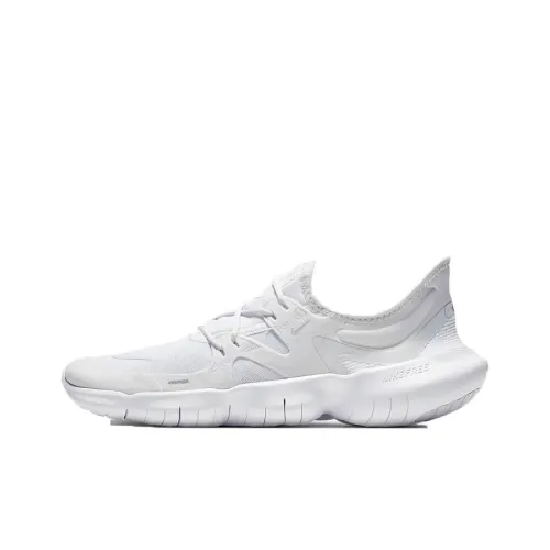 Nike Free Rn 5,0 Non Slip Легкий Низкий Топ Повседневная Беговая Обувь Мужская Чисто Белая