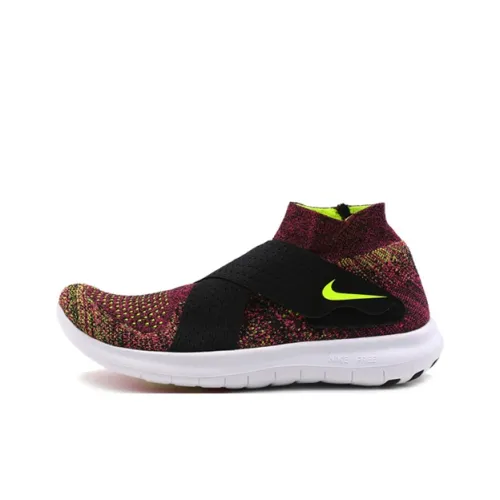 Nike Free RN Нескользящий Легкий Низкий Топ Марафон Беговые кроссовки Унисекс Красный Белый