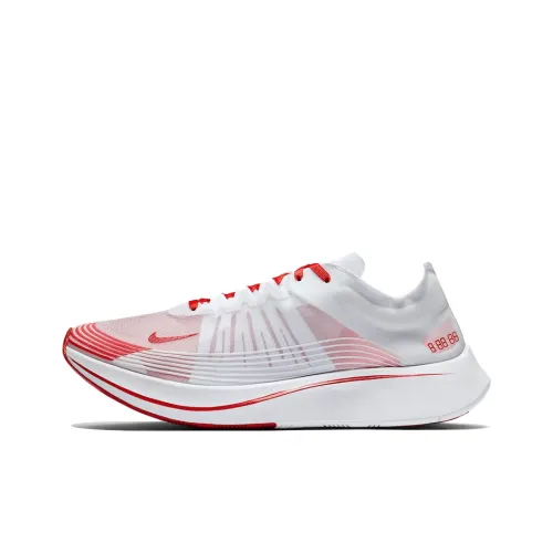 Nike Zoom Fly SP Амортизирующие шоки противоскользящий низкий топ повседневная беговая обувь мужская белая