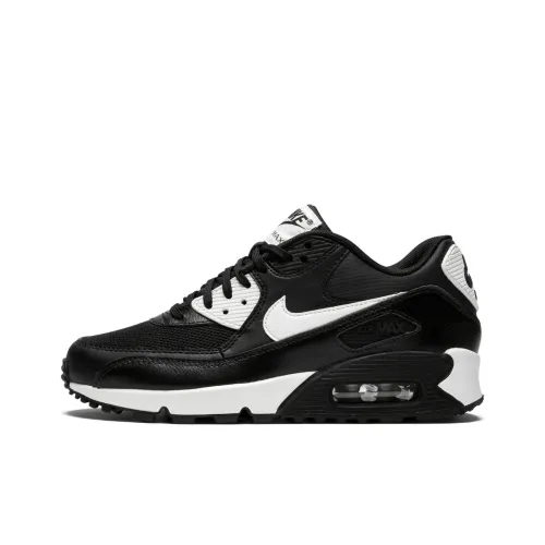 Nike Air Max 90 Low Топ Повседневные Беговые Кроссовки Женские Черный Белый