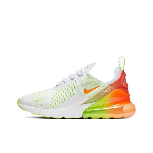 Nike Air Max 270 Low Беговые кроссовки Унисекс Оранжевые Белые