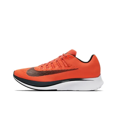 Nike Zoom Fly 1 Non Slip Легкий Низкий Топ Беговые кроссовки Мужские Черный Красный