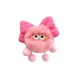 Маленький угольный шар с бантом - розовый