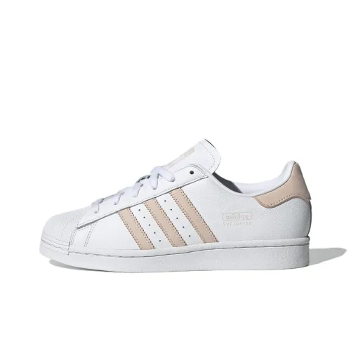 Adidas Originals SUPERSTAR Устойчивые к истиранию низкие скейтборд-кроссовки Женские Белые Розовые