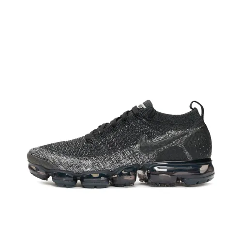 Nike VaporMax Flyknit 2 Low Топ Air Cushion Беговые кроссовки Мужской Черный Warrior