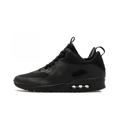Nike Air Max 90 High Топ Беговые кроссовки Мужской Черный