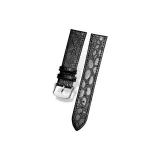 Чёрный с чёрной нитью, серебряная застёжка