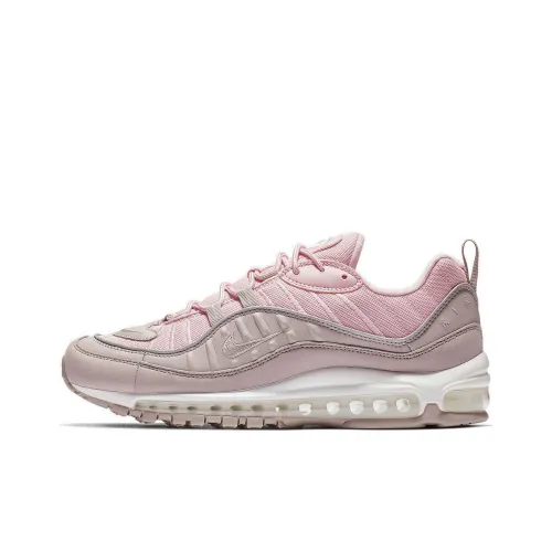 Nike Air Max 98 Low Топ Air Cushion Повседневные Беговые Кроссовки Мужские Вишневый Цветок Розовый