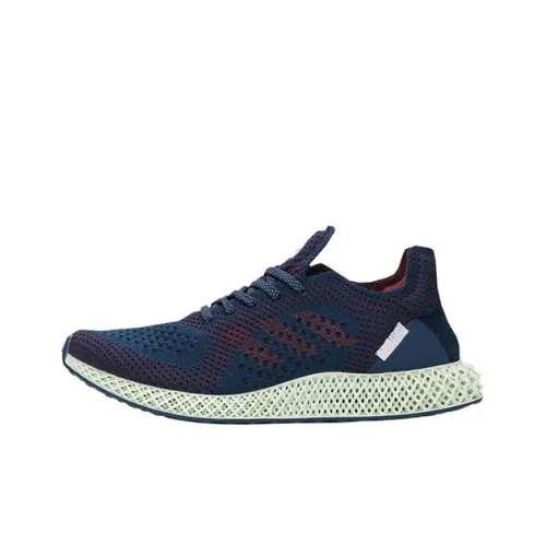 Sneakersnstuff x Adidas 4D противоскользящий низкий топ для бега на марафон унисекс синий