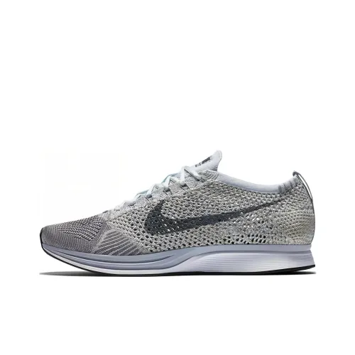 Nike Flyknit Racer Slip-resistant Abrasion-resistant Low Top Marathon Running Shoes Unisex Gray Sports Найк Флайникт Рейсер Противоскользящий Устойчивый к истиранию Низкий Топ Марафон Беговые Кроссовки Унисекс Серый Спортивный