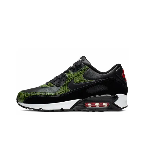 Nike Air Max 90 Амортизация Низкий Топ Air Cushion Беговые кроссовки Унисекс Зеленый