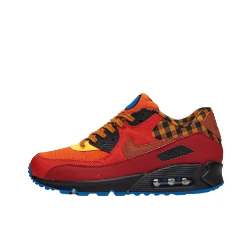 Nike Air Max 90 Low Топ Беговые кроссовки Мужские Красный Желтый