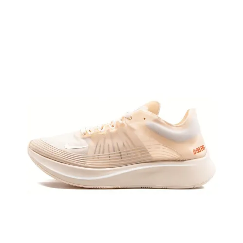 Nike Zoom Fly 1 Амортизаторы Slip-resistant Низкий топ Марафон Беговые кроссовки Женские Светло-розовый