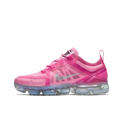 Nike VaporMax 2019 Амортизация и Дышащий Низкий Топ Air Cushion Повседневные Беговые Кроссовки Женские Розовые