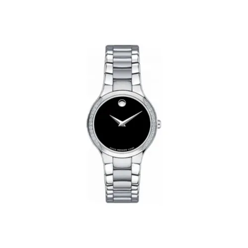 MOVADO SiRui Collection Кварцевый механизм Женские часы 26 мм Черный циферблат Корпус из нержавеющей стали Ремешок из нержавеющей стали