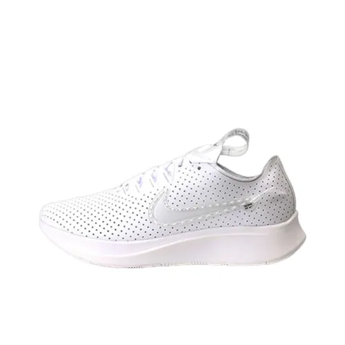 Nike Zoom Fly 2 Non Slip Легкий Низкий Топ Повседневная Беговая Обувь Унисекс Серый Белый