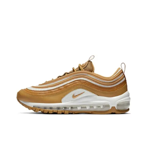 Nike Air Max 97 Wheat Club Gold Низкий Топ Беговые кроссовки Женские Earth Желтый