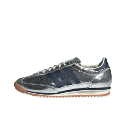 Adidas Originals SL 72 OG Slip-resistant Abrasion-resistant Low Top Casual Shoes Unisex Silver Adidas Originals SL 72 OG Противоскользящий устойчивый к истиранию Низкий топ Повседневная обувь Унисекс Серебряный