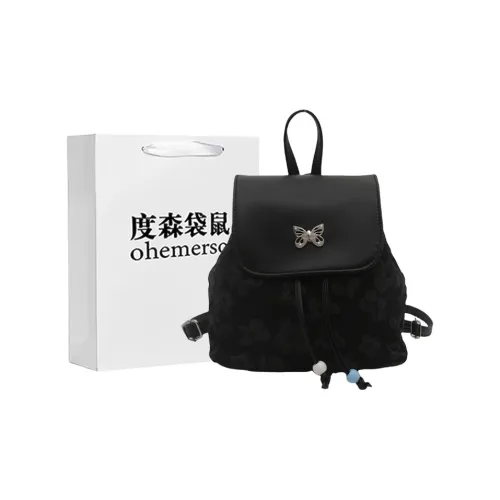 Dusen Kangaroo ПУ (полиуретан) Рюкзак Стандартный Женский Черный Синий Белый