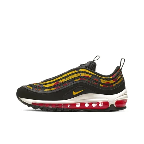 Nike Air Max 97 Low Топ Беговые кроссовки Женские Черный цветок