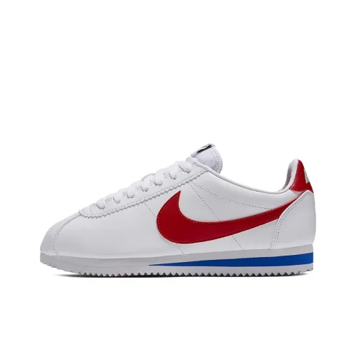 Nike Classic Cortez Устойчивый к истиранию Низкий Топ Повседневный Городской Коммутирование Тренировки Длинный Бег Обувь Женская Белая